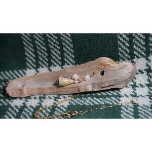 Cone Shell Puka Necklace, 14k Gold Fill, Dainty Hawaiian Jewelry